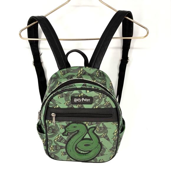Loungefly Handbags - Loungefly Harry Potter Slytherin Mini Backpack Green Snake Hogwarts Bag